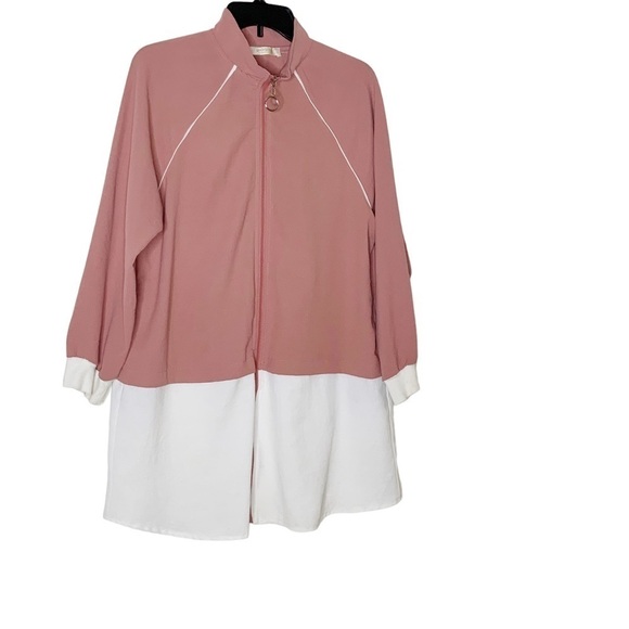 PUANE pink and white long sleeve tunic. - Picture 4 of 5